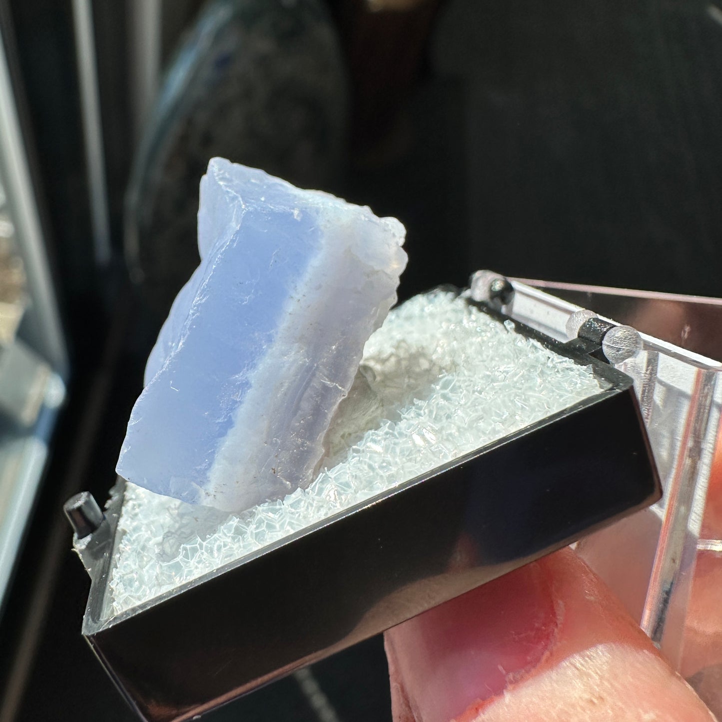 Blue Lace Agate Perky Box Specimen from Malawi