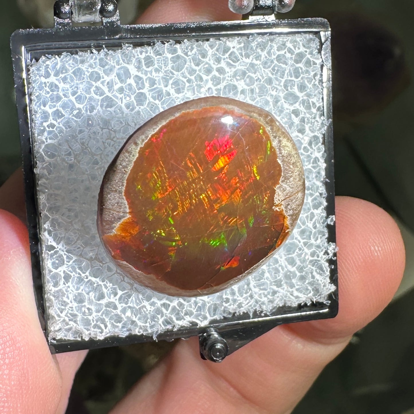 26ct A+ Polished Ethiopian Chocolate Opal in Perky Box