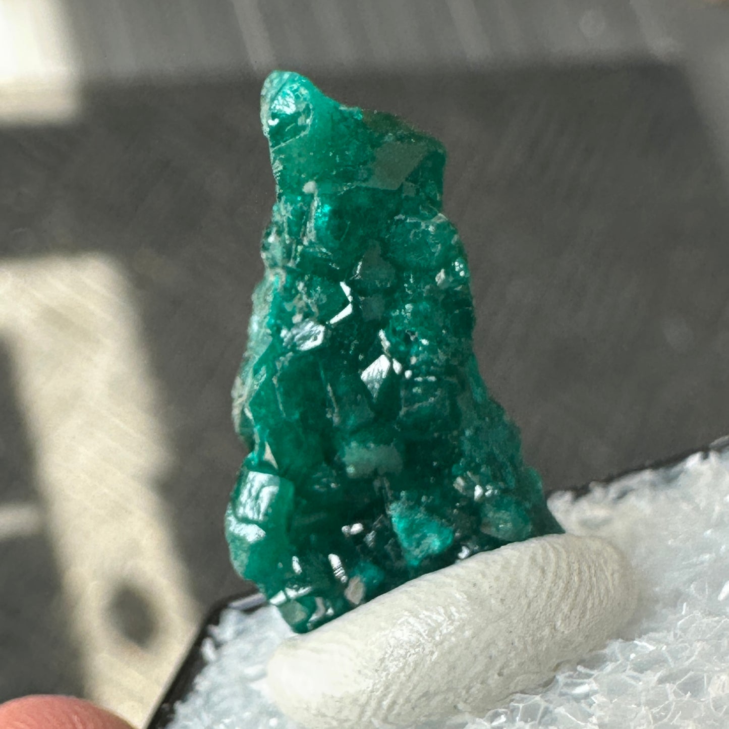 Gemmy Green Dioptase Perky Box Specimen from DR Congo