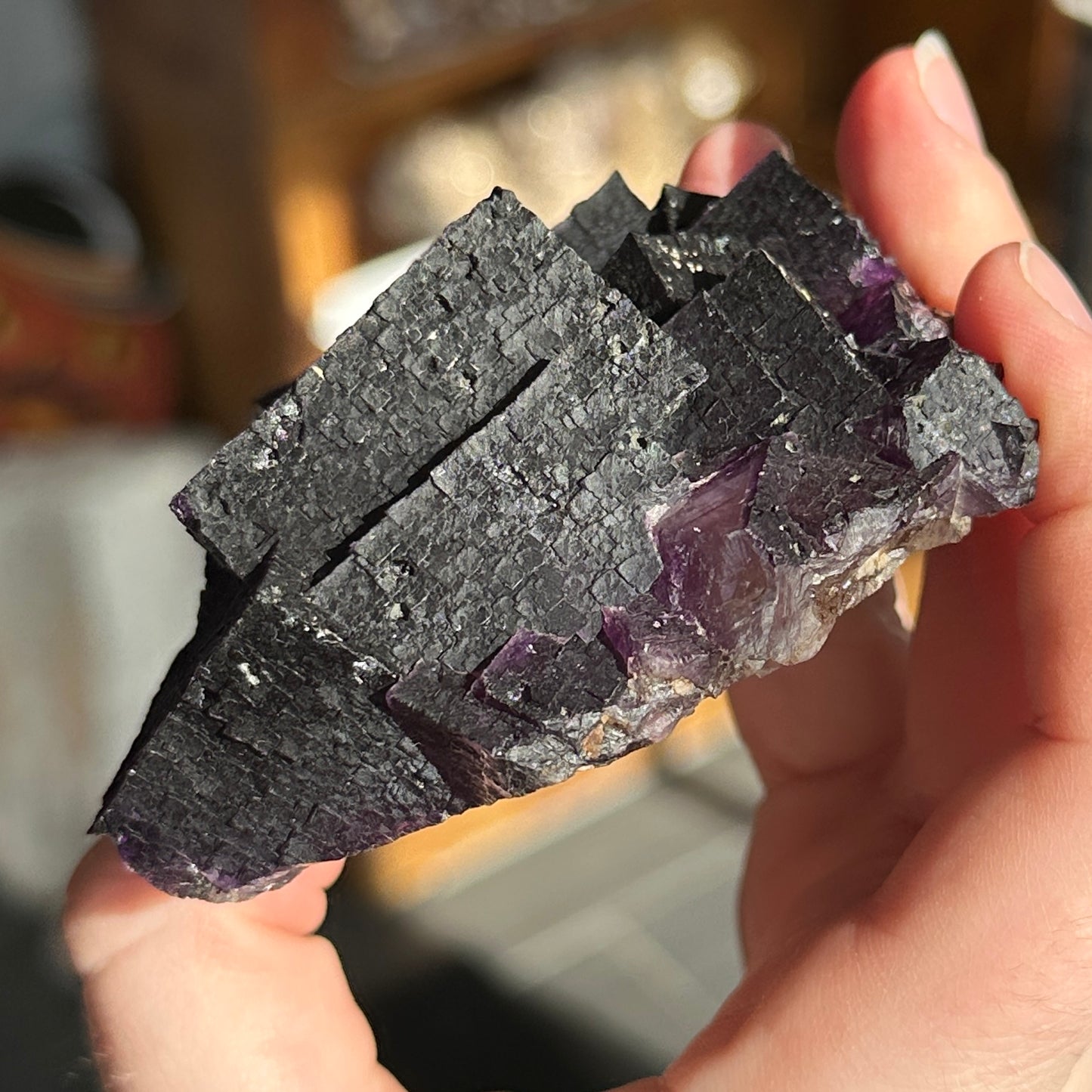 Stunning Deep Purple Fluorite from the Yindu Mine, Inner Mongolia, China