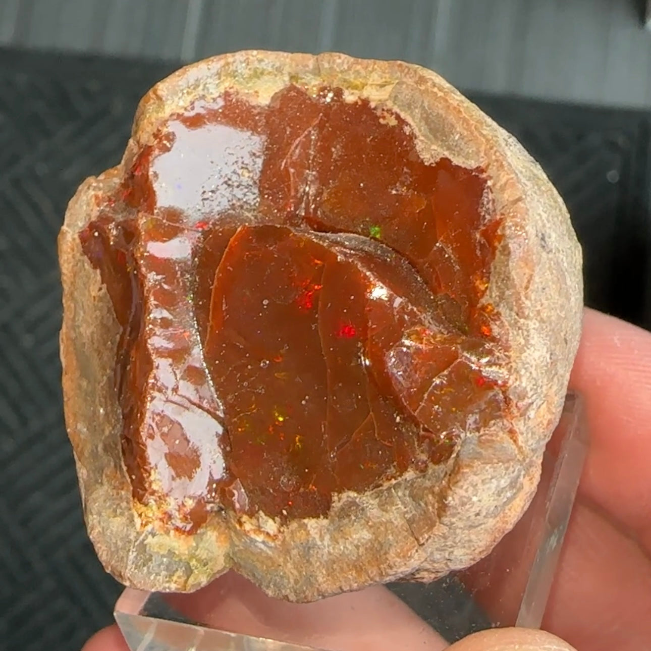 Chocolate Fire Opal Miniature from Ethiopia