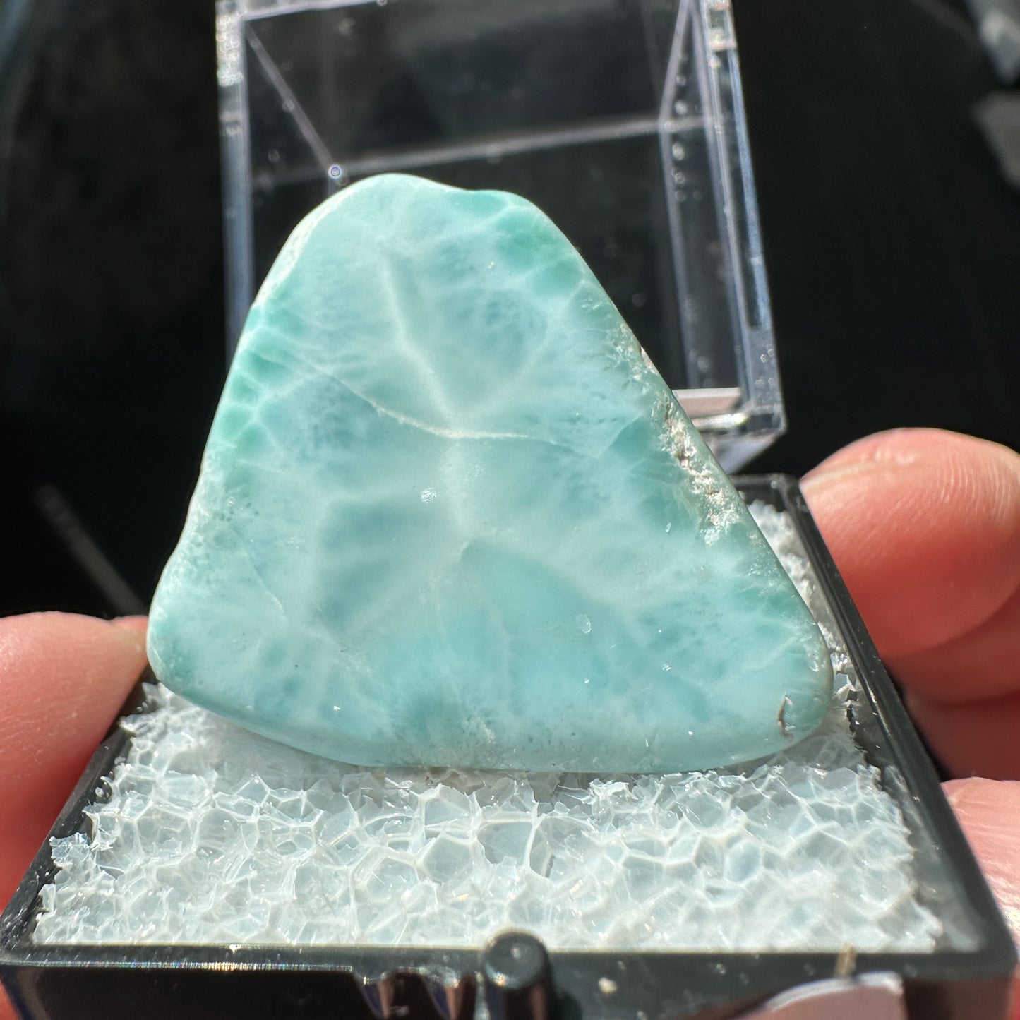 Larimar Perky Box Specimen from Dominican Republic