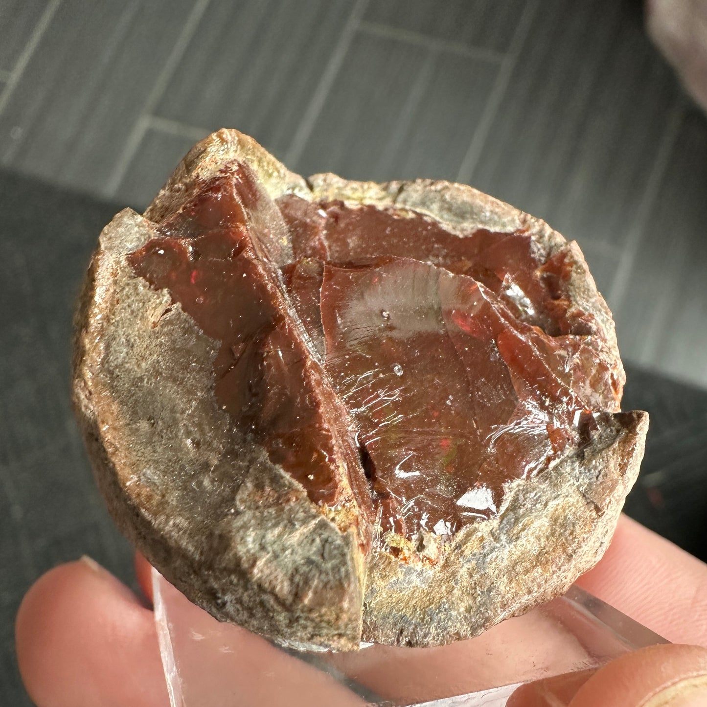 Chocolate Fire Opal Miniature from Ethiopia