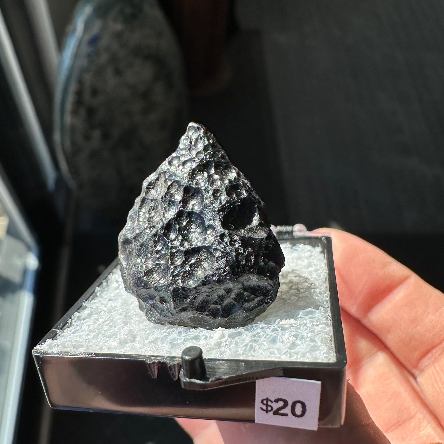 Indochinite Thailandite Tektite Perky Box Specimen from Thailandite