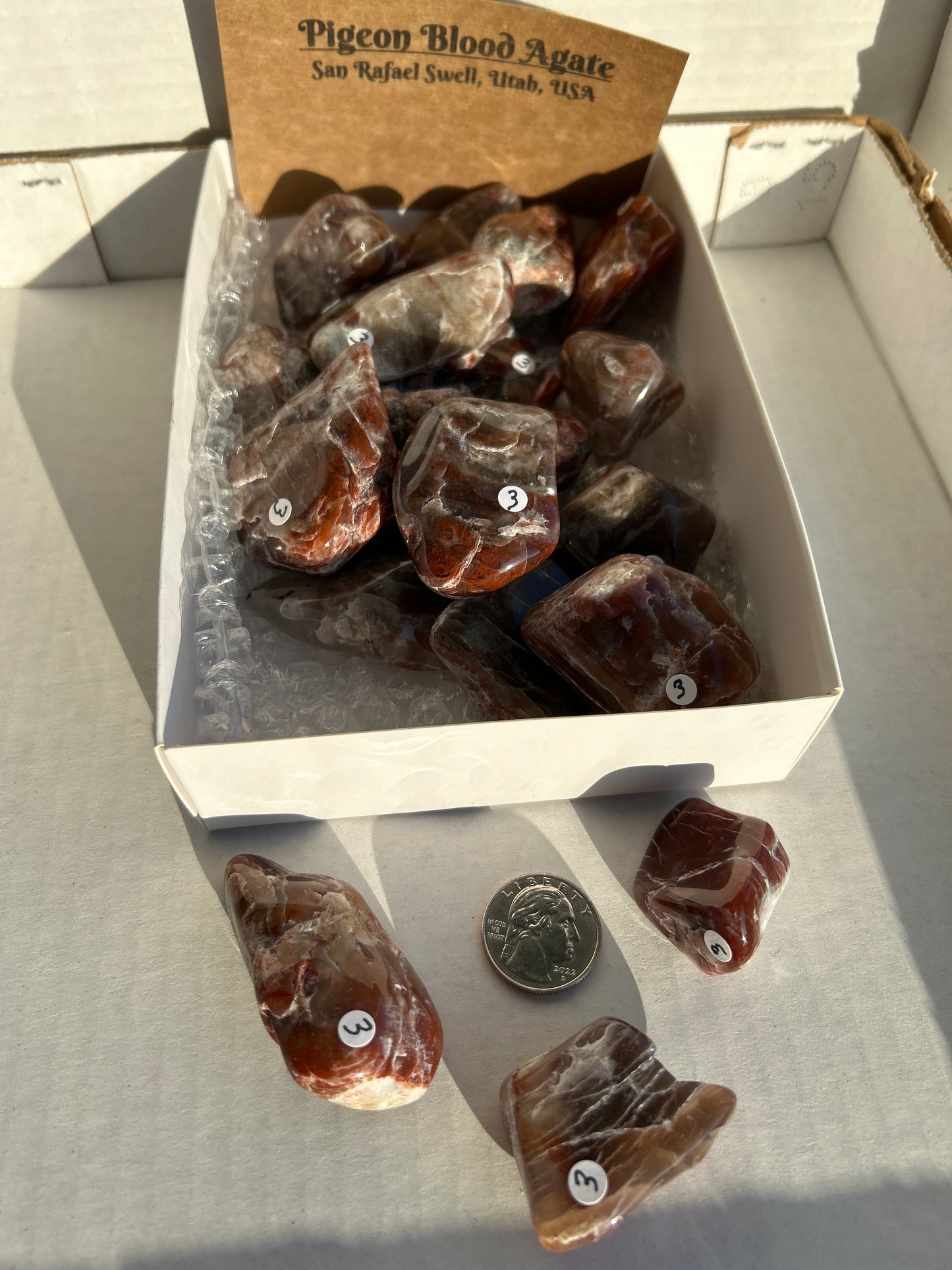 Pigeon’s Blood Agate Tumbled stone