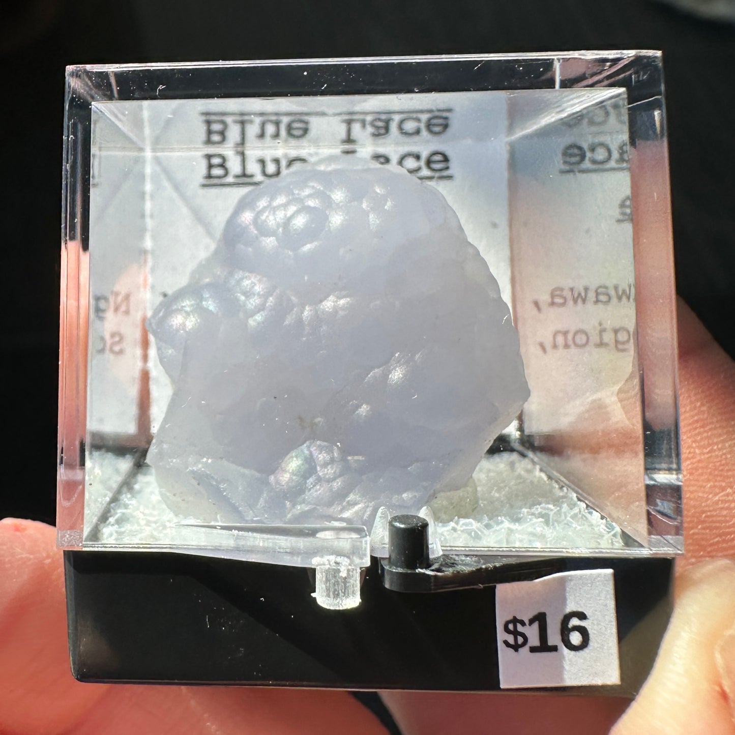 Blue Lace Agate Perky Box Specimen from Malawi