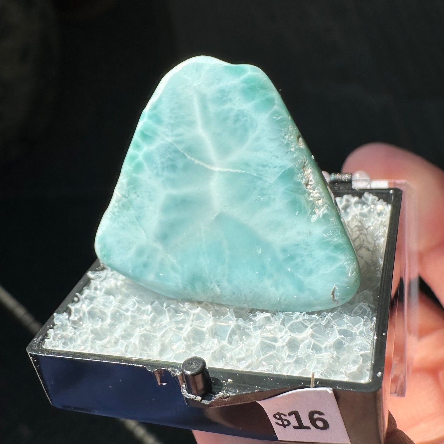 Larimar Perky Box Specimen from Dominican Republic