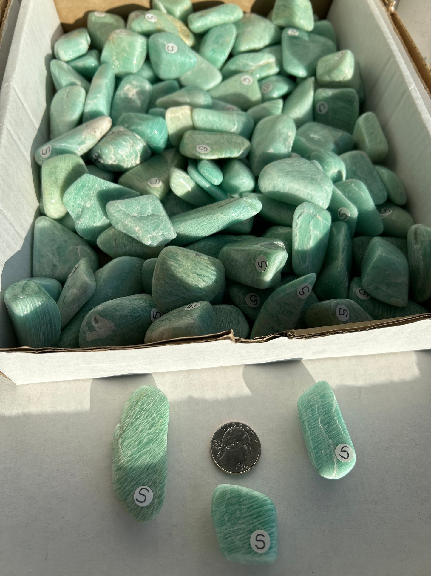Medium Amazonite Tumbled Stone from Tanzania