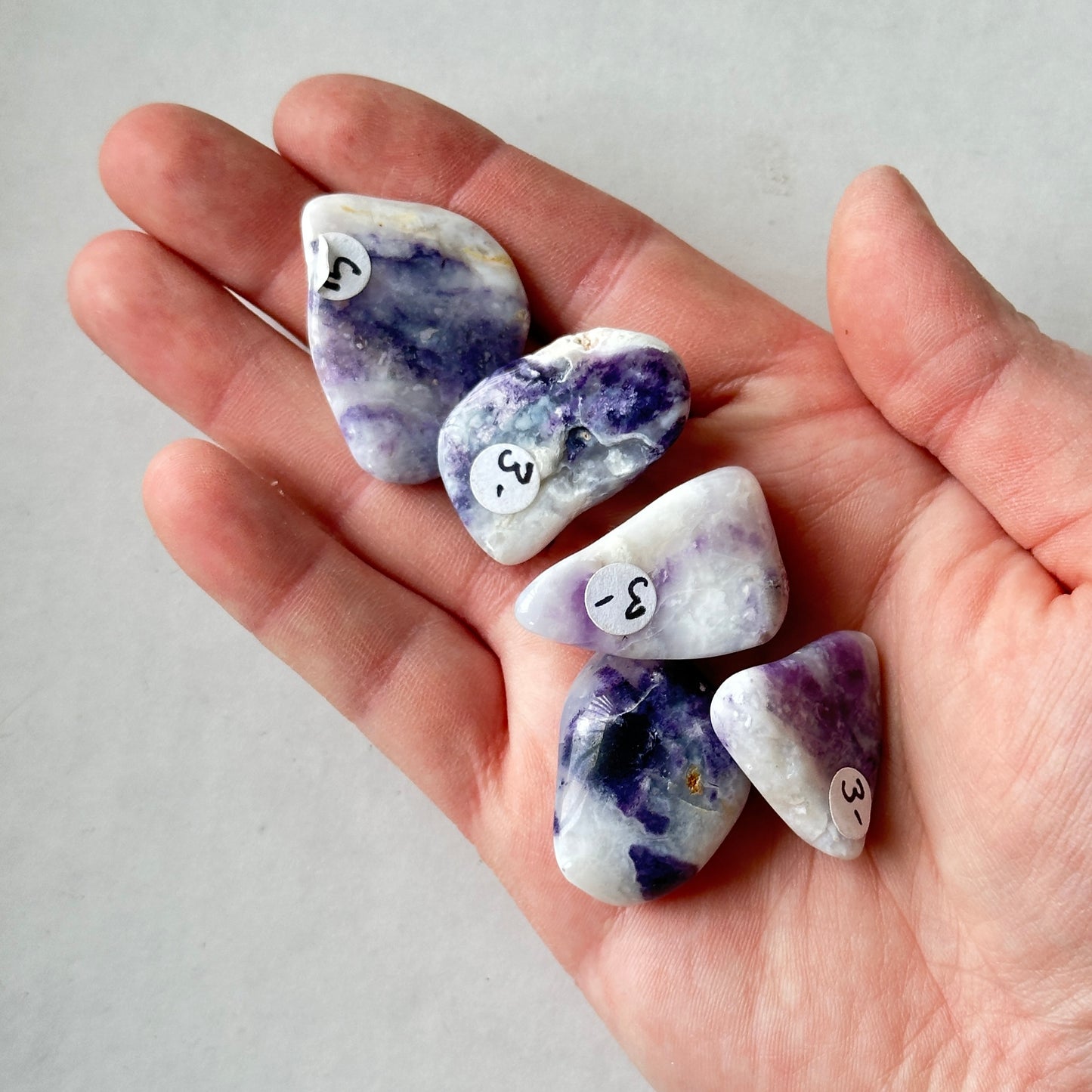 Medium Tumbled Purple Morado Opal from Mexico