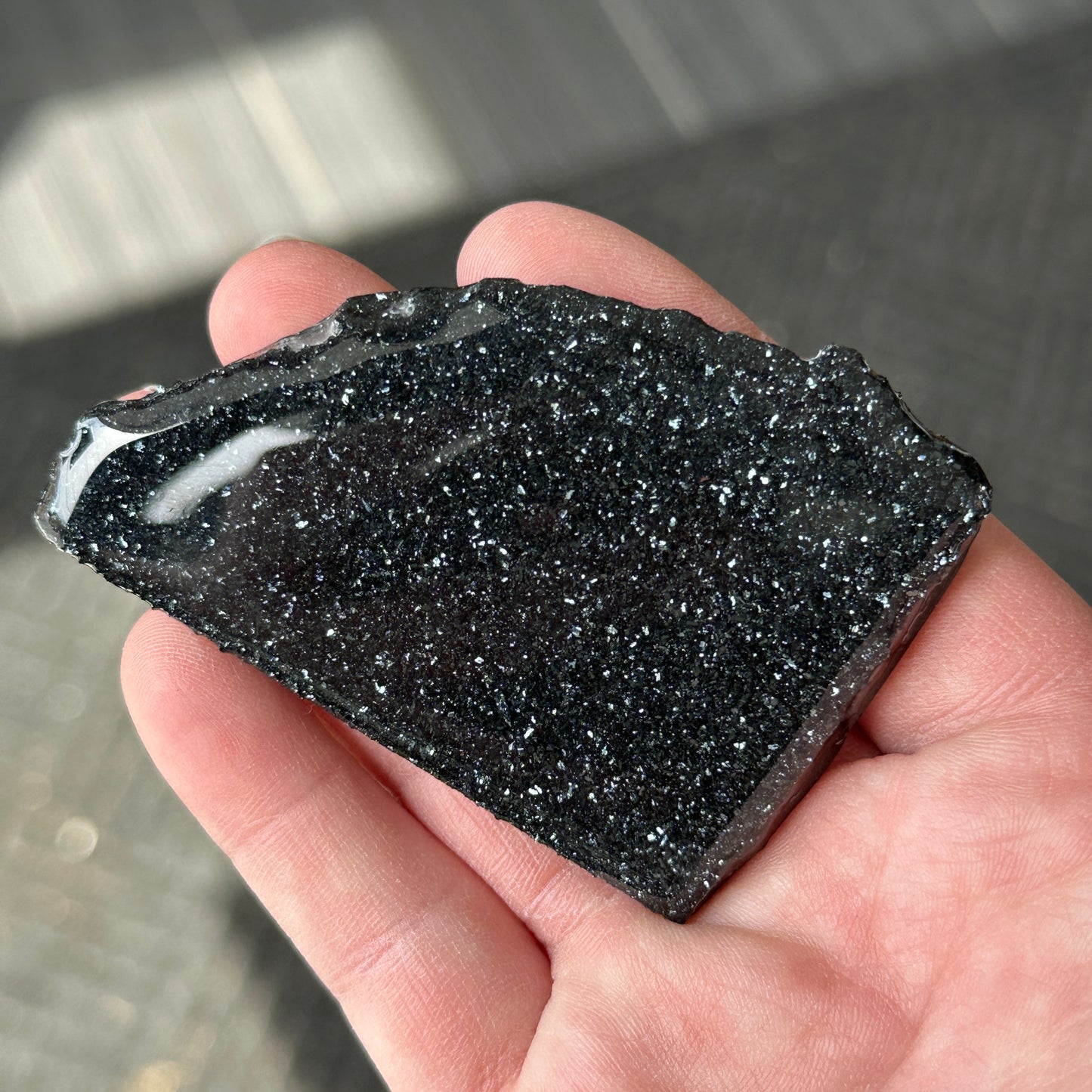 Sparkling Black Specularite Slab from Michigan