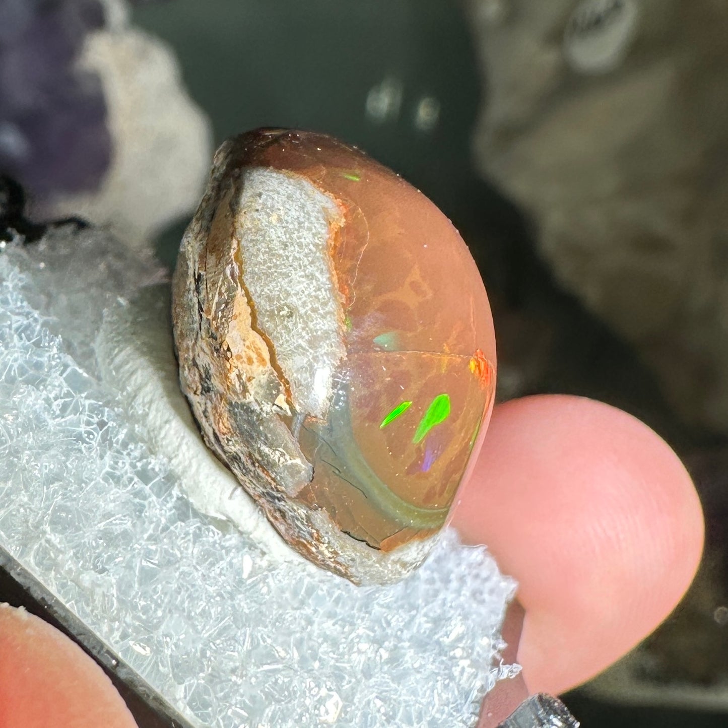 18ct A+ Polished Ethiopian Chocolate Opal in Perky Box
