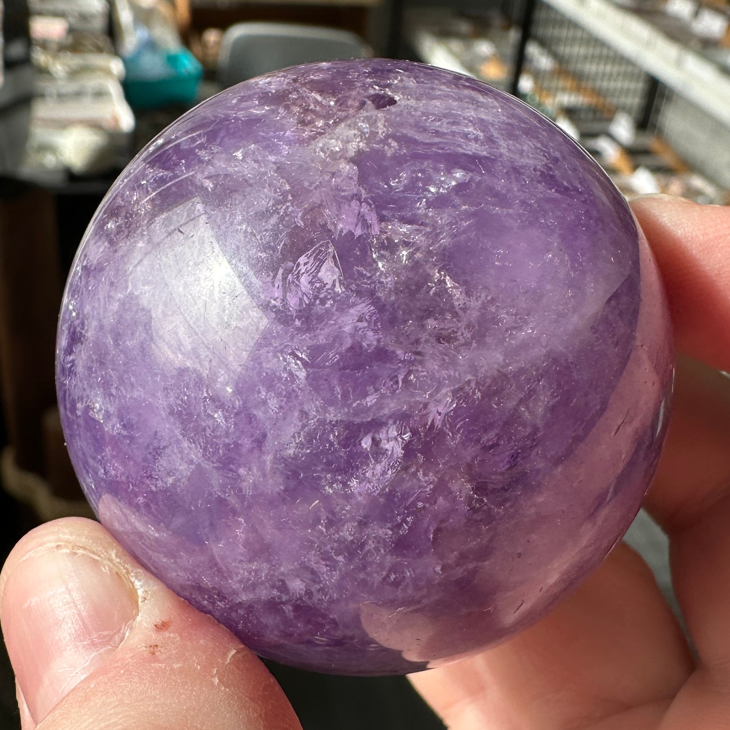 Purple 5.21cm Amethyst Sphere from Brazil