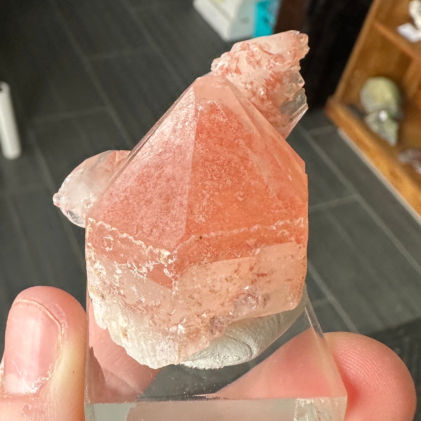 Miniature Sized Hematite Included Quartz from Orange River, South Africa