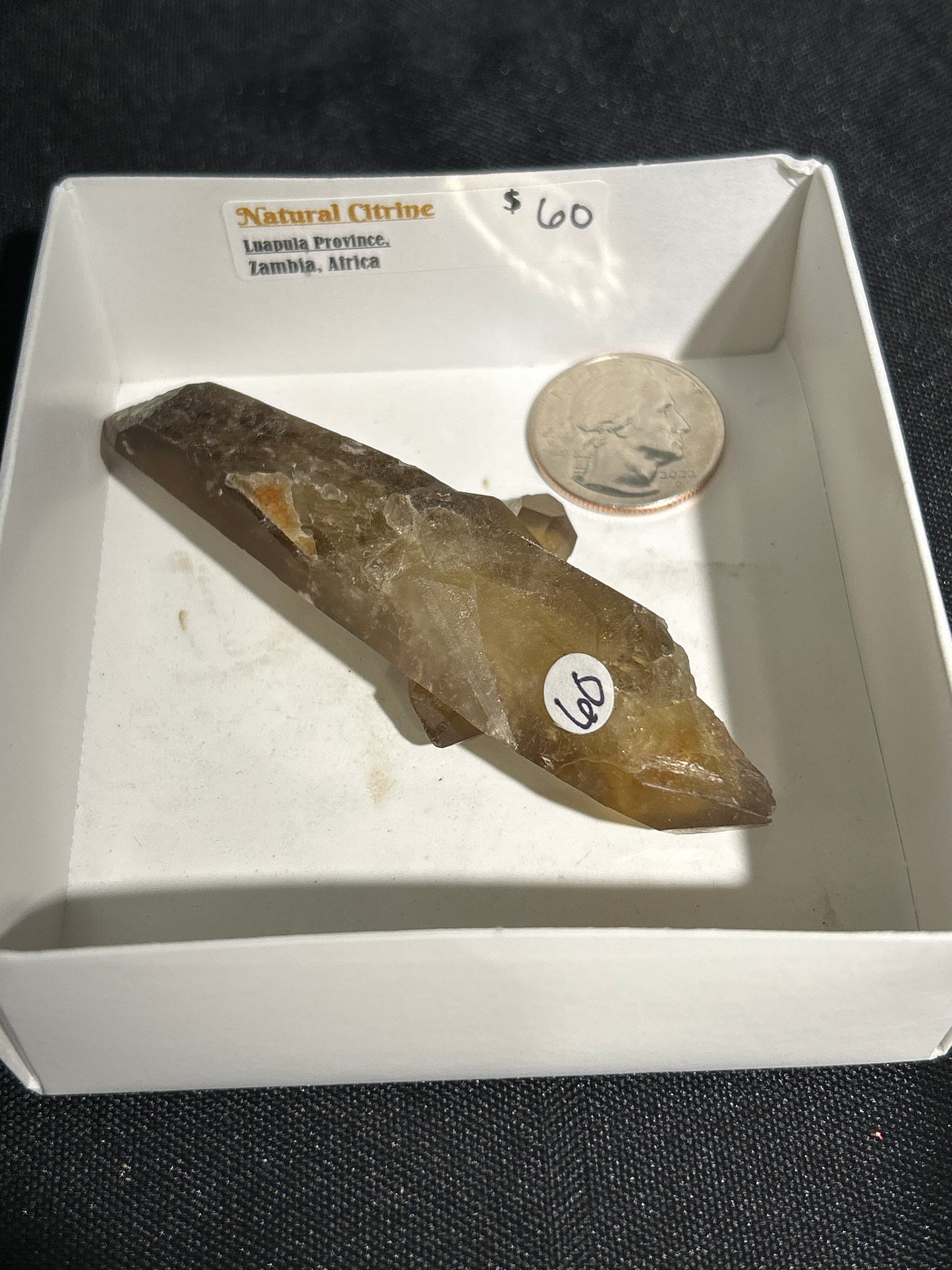 Natural Citrine Specimen from Zambia