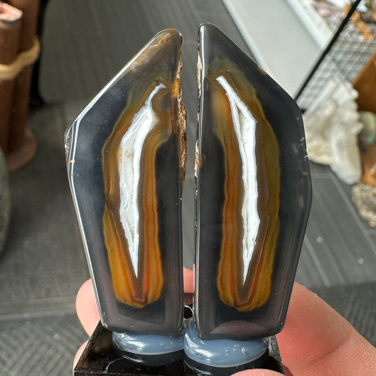 21g Ultra Rare Polyhedral Agate Pair From Brazil