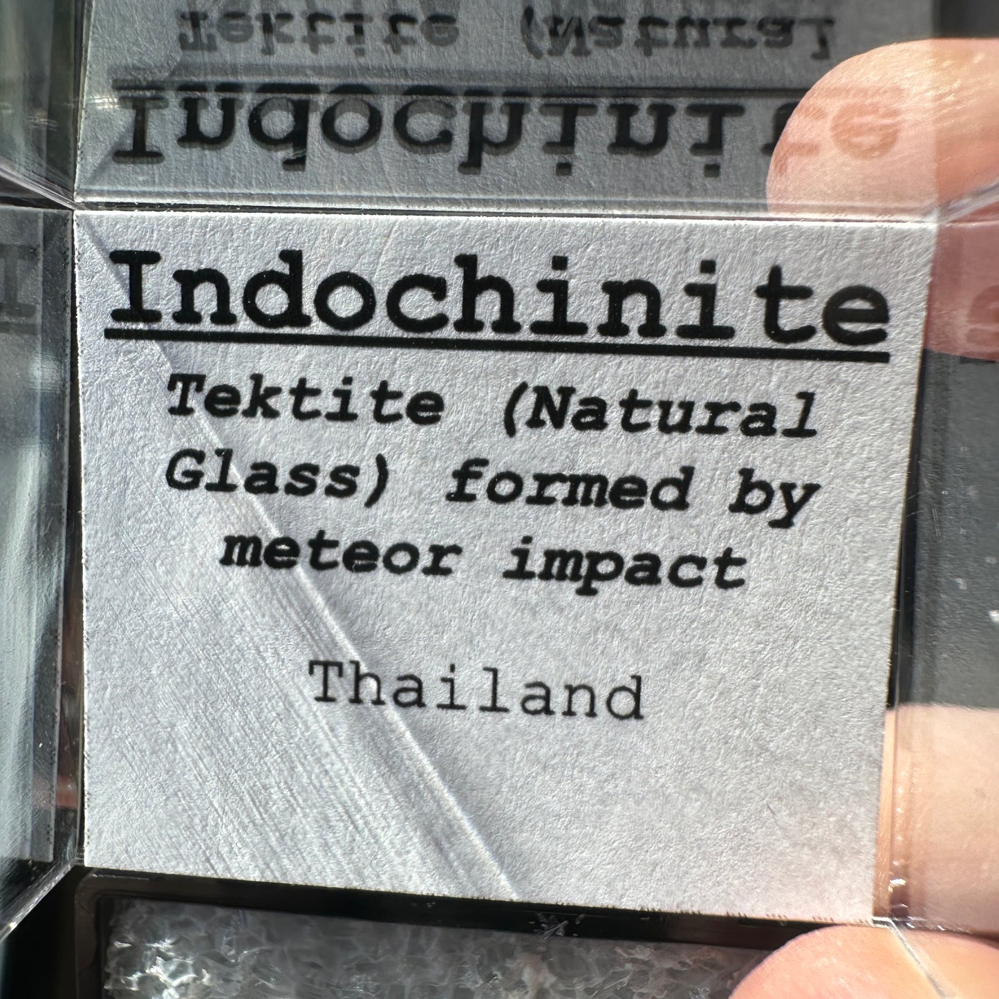 Indochinite Thailandite Tektite Perky Box Specimen from Thailandite