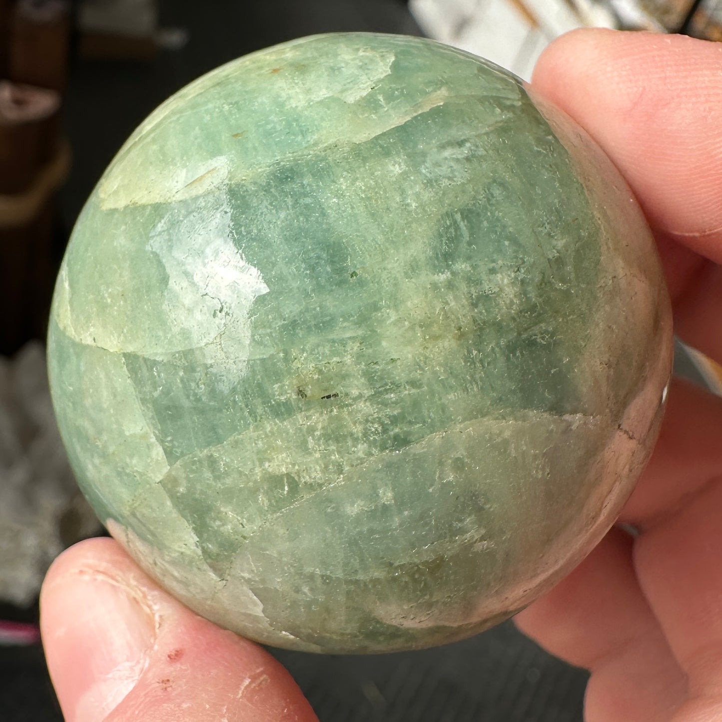 4.75cm Green-Blue Aquamarine Sphere from Brazil
