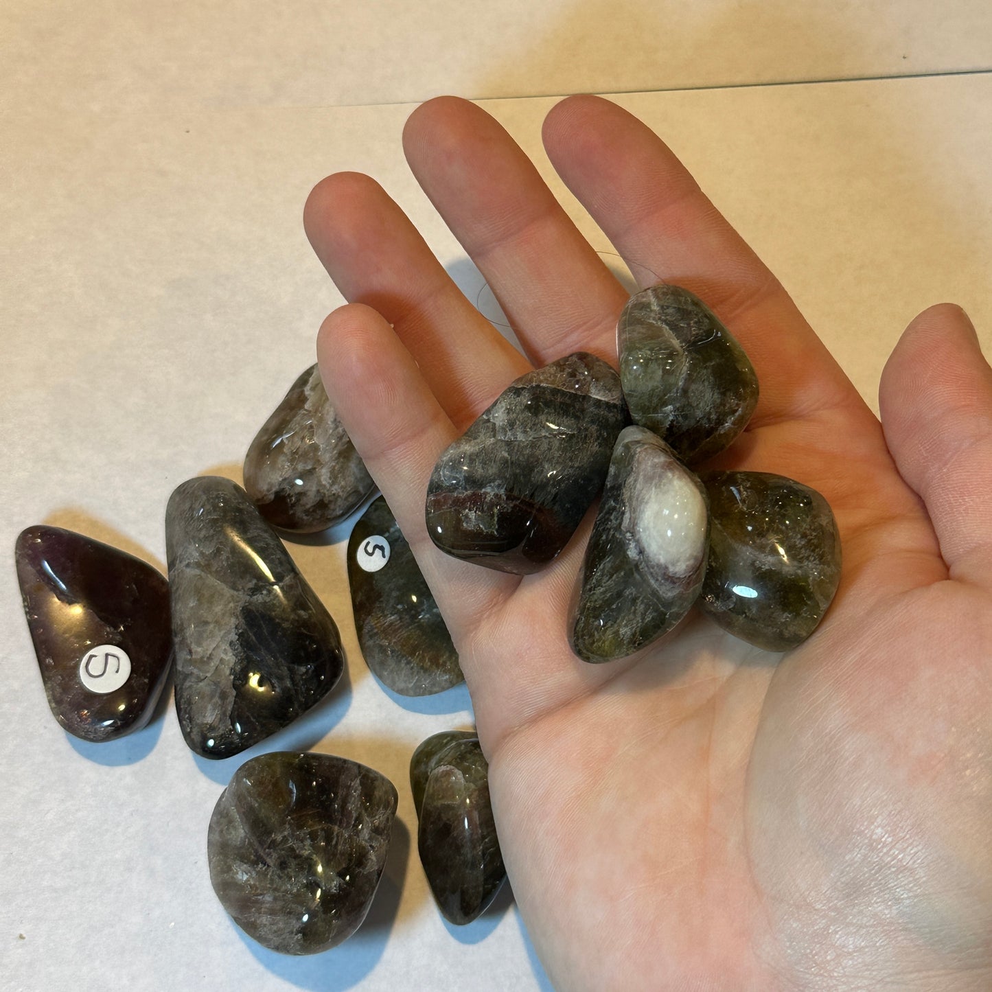 Medium Tumbled Super Seven Amethyst from Morocco
