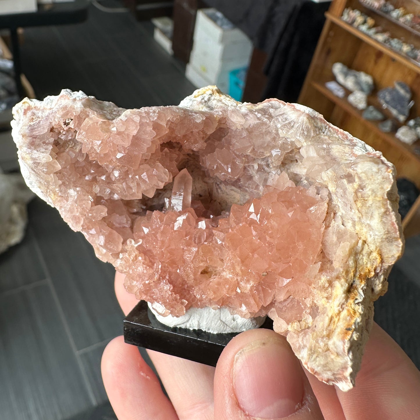 Miniature Sized Pink Amethyst Geode from El Choique mine, Argentina