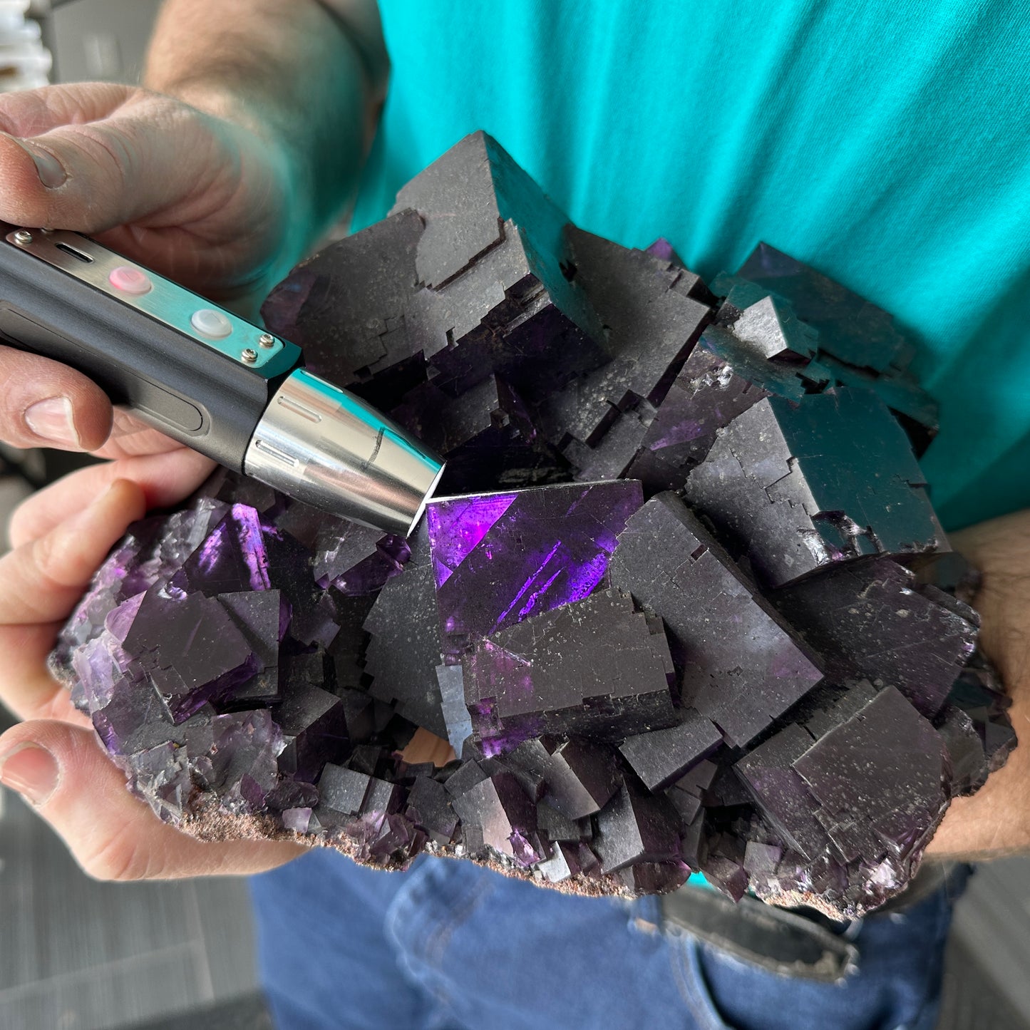 Museum Size Purple Fluorite from Cave in Rock, Illinois, USA