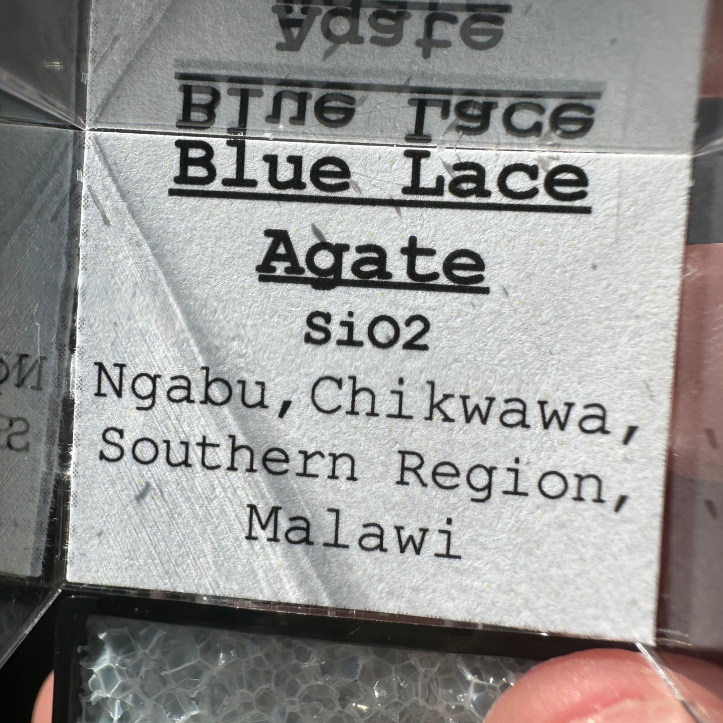 Blue Lace Agate Perky Box Specimen from Malawi