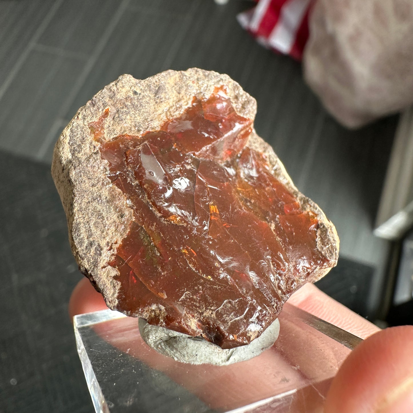 Chocolate Fire Opal Miniature from Ethiopia