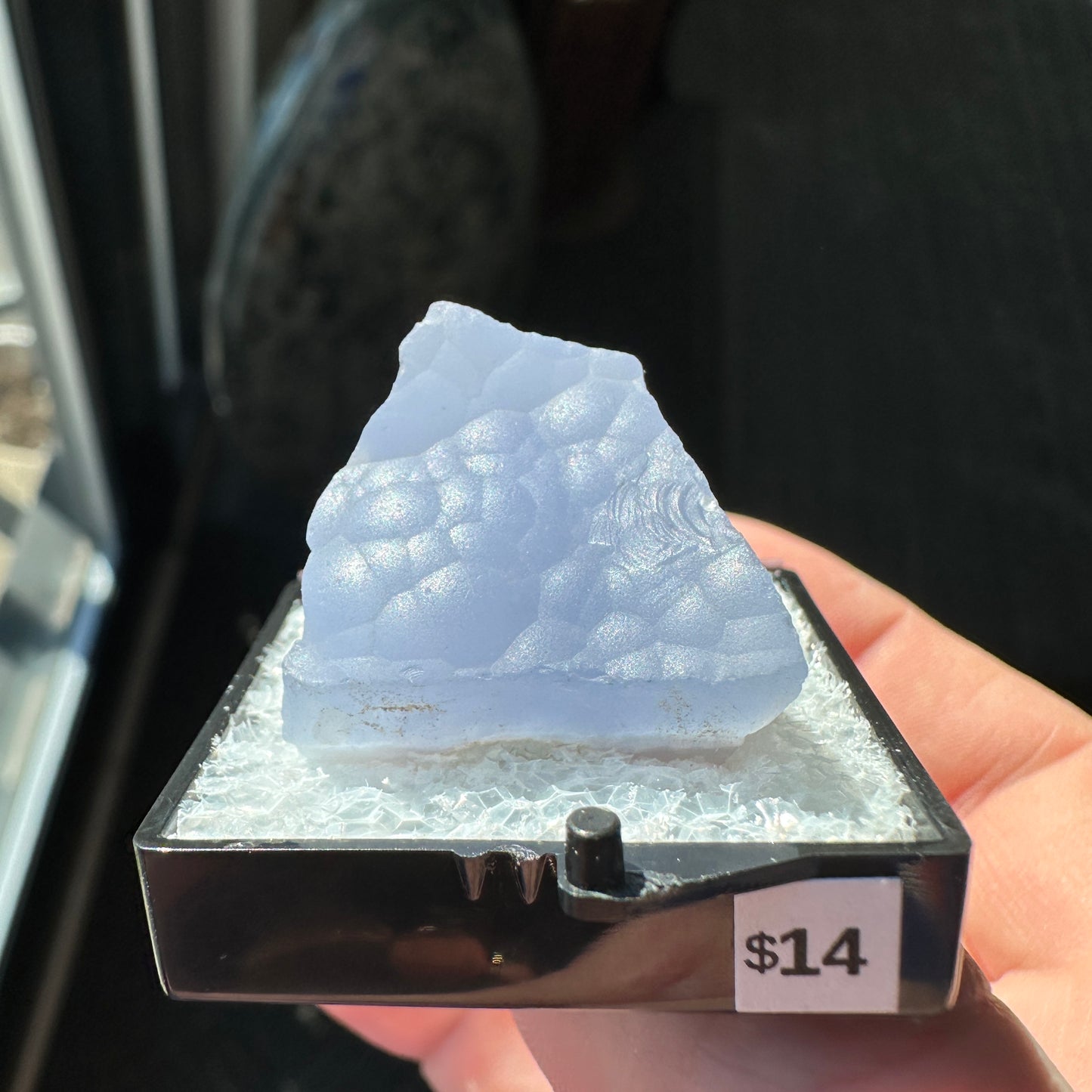 Blue Lace Agate Perky Box Specimen from Malawi