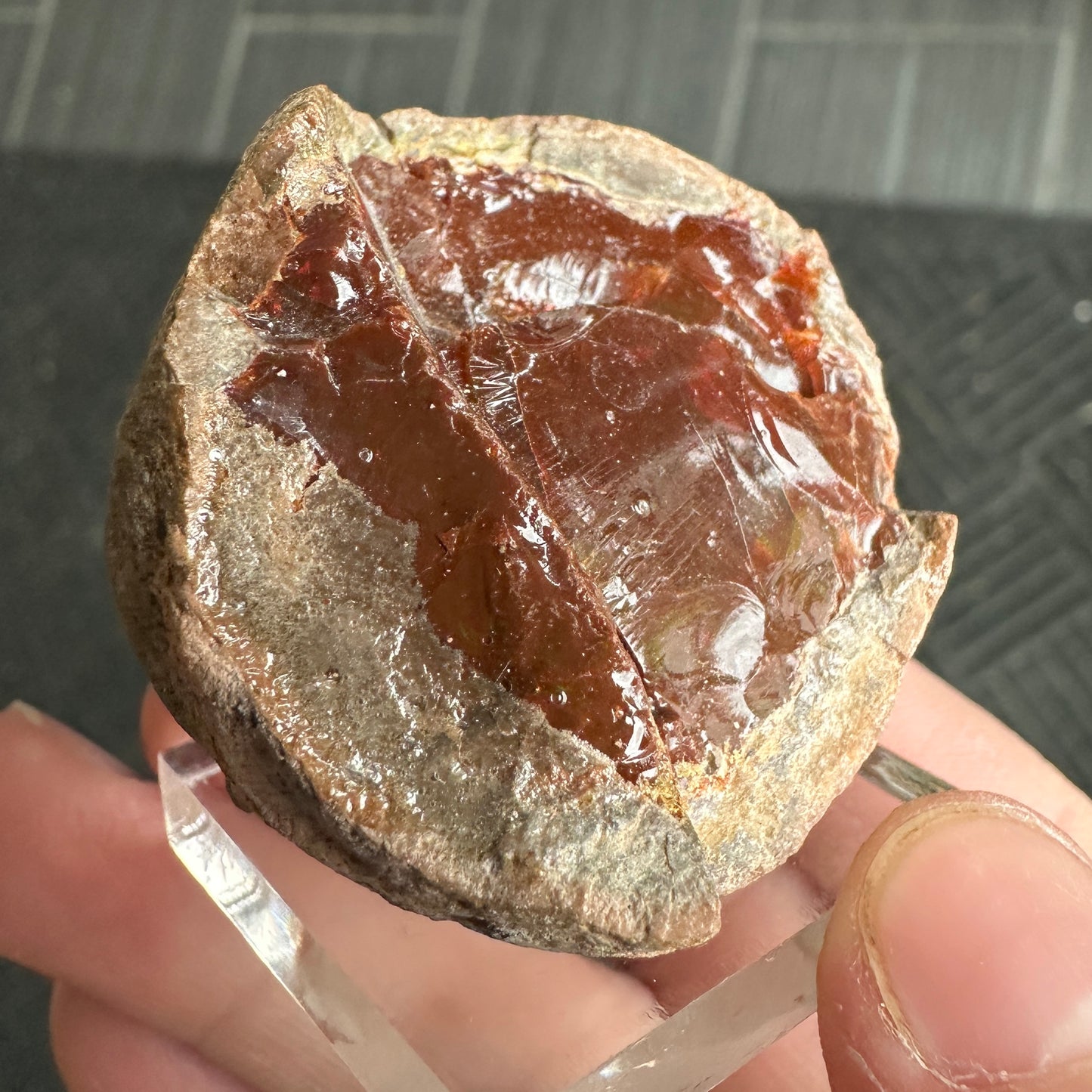 Chocolate Fire Opal Miniature from Ethiopia