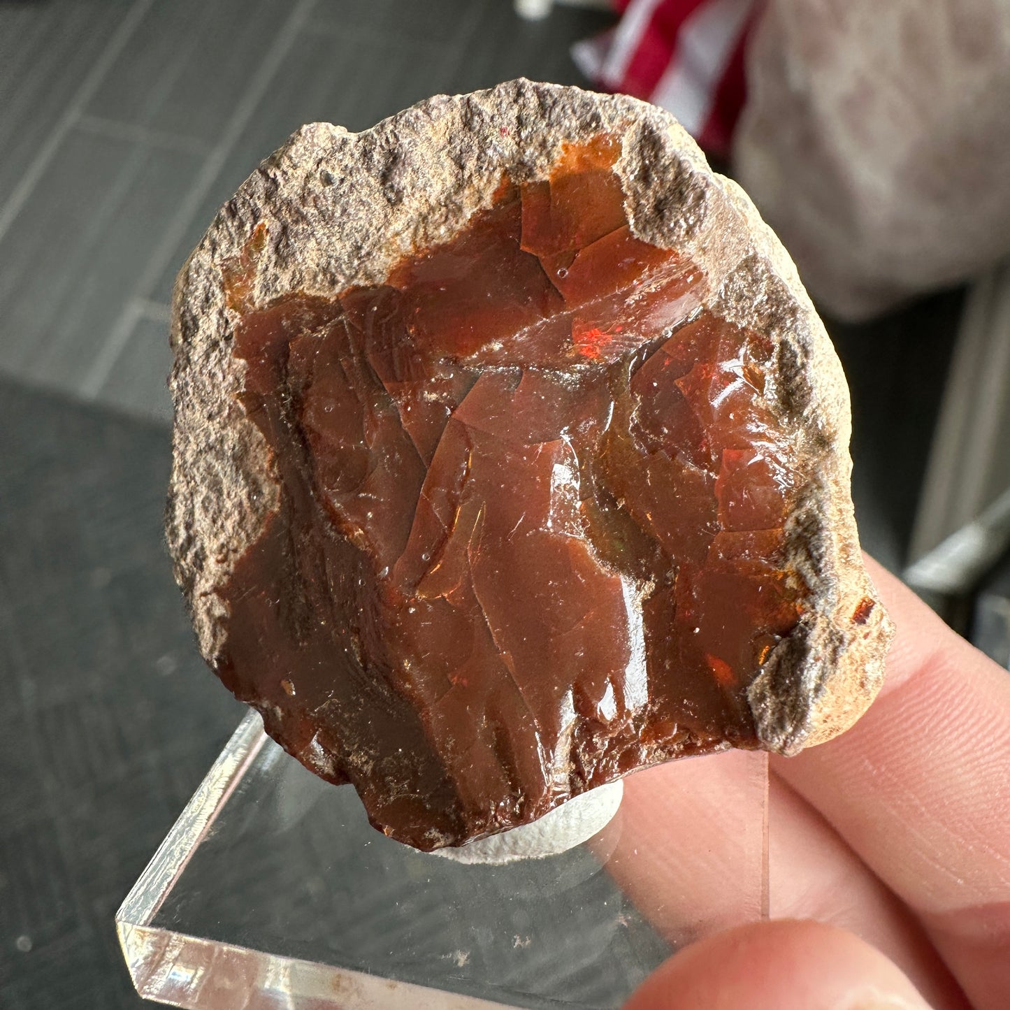 Chocolate Fire Opal Miniature from Ethiopia