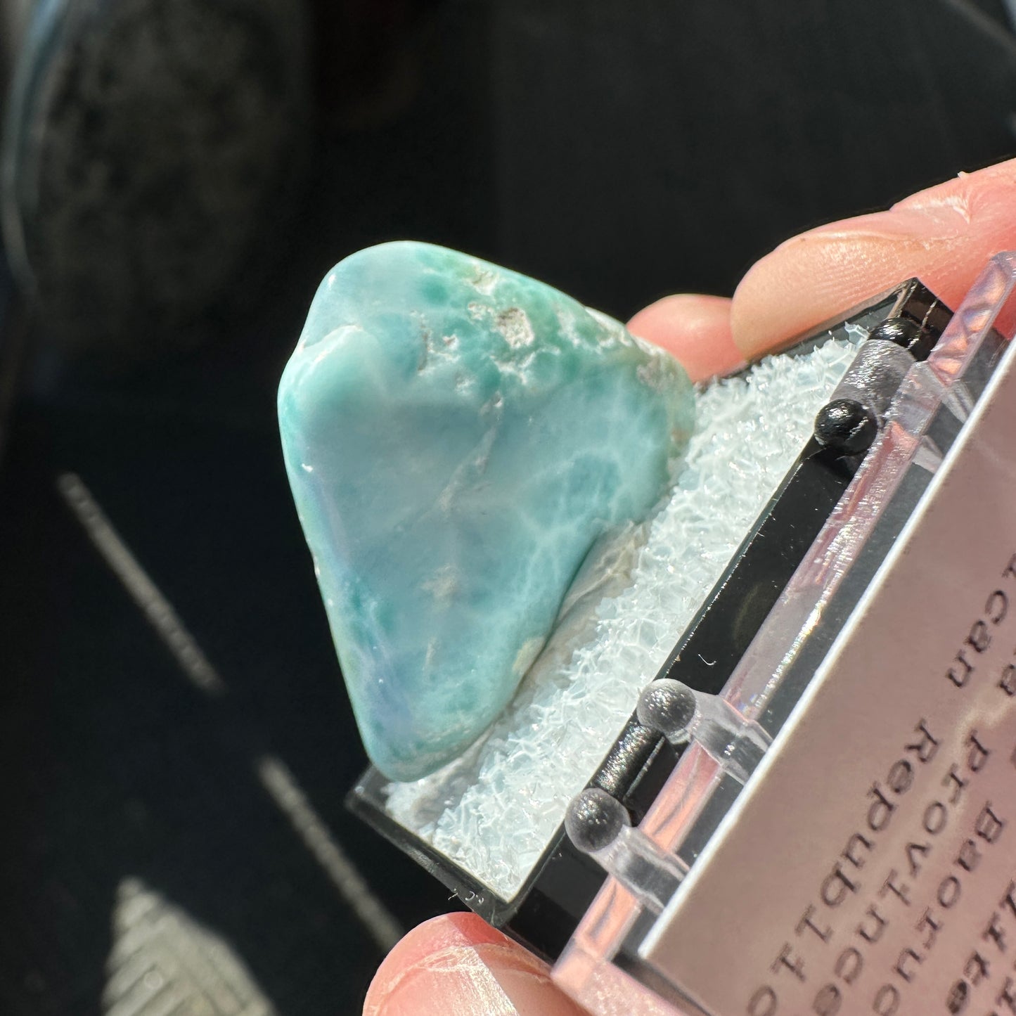 Larimar Perky Box Specimen from Dominican Republic