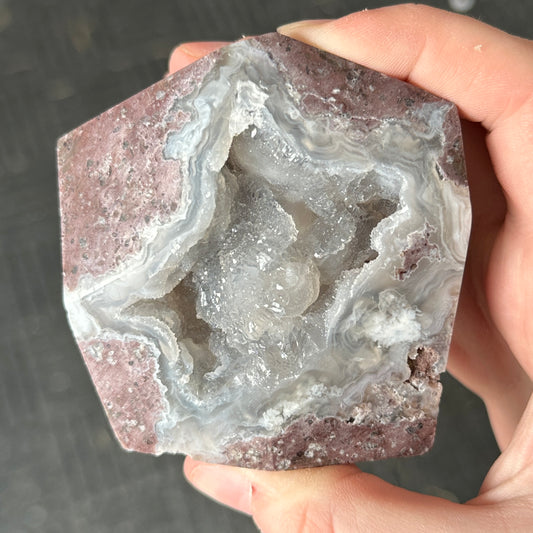UV Reactive Chalcedony Geode Freeform from Mexico