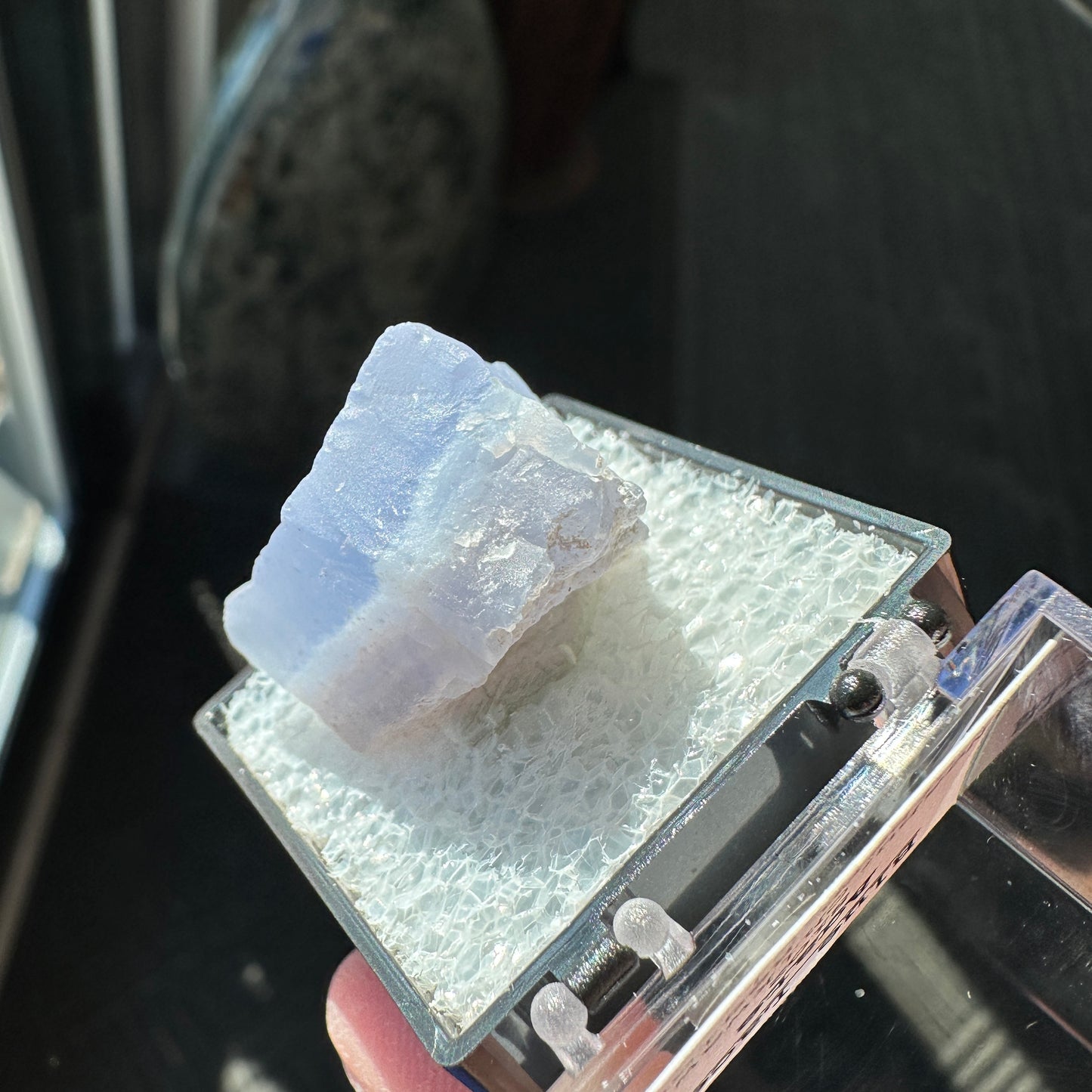 Blue Lace Agate Perky Box Specimen from Malawi