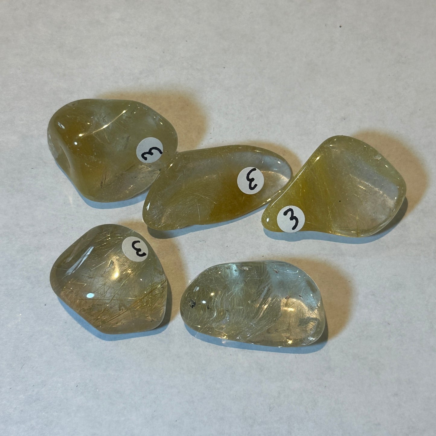 Small Tumbled Rutilated Quartz from Brazil