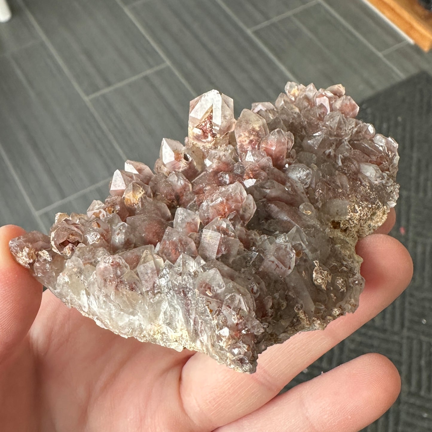 Cabinet Sized Hematite Included Quartz from Orange River, South Africa