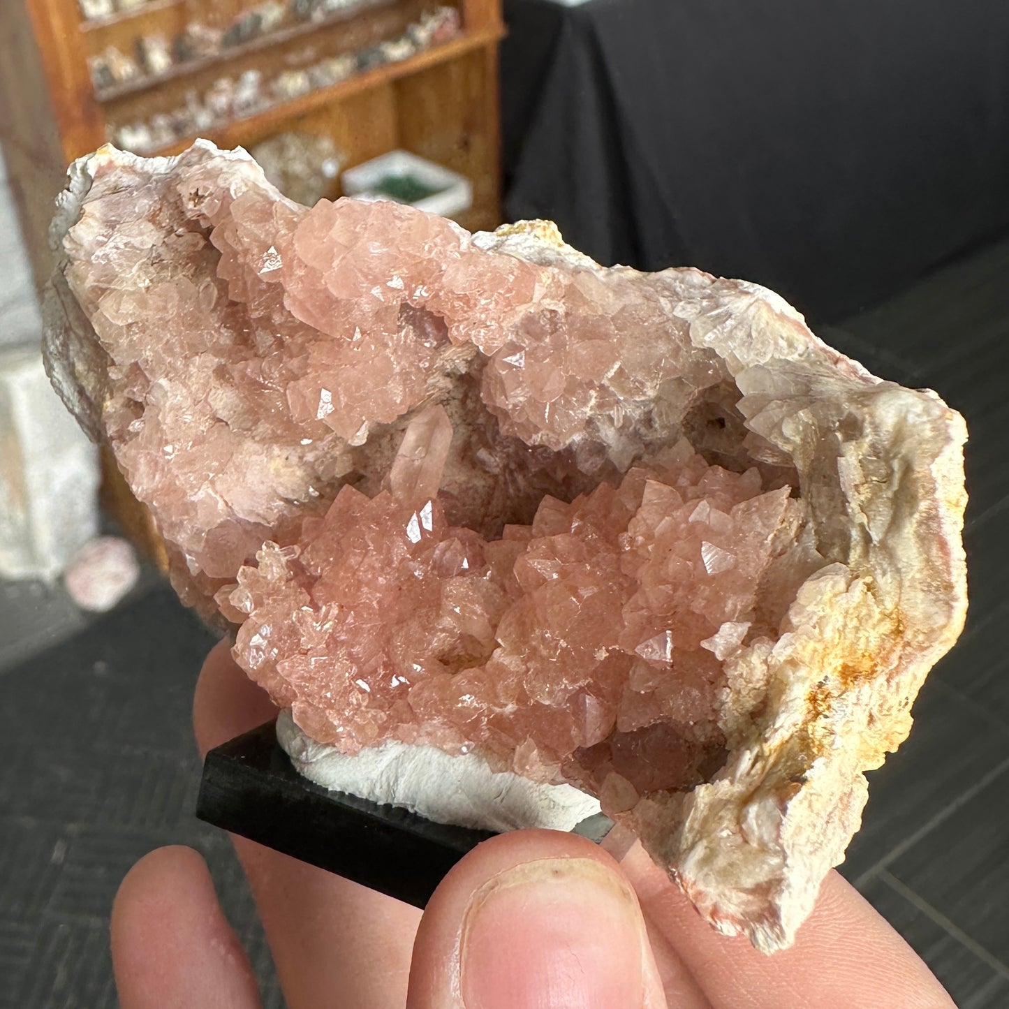 Miniature Sized Pink Amethyst Geode from El Choique mine, Argentina