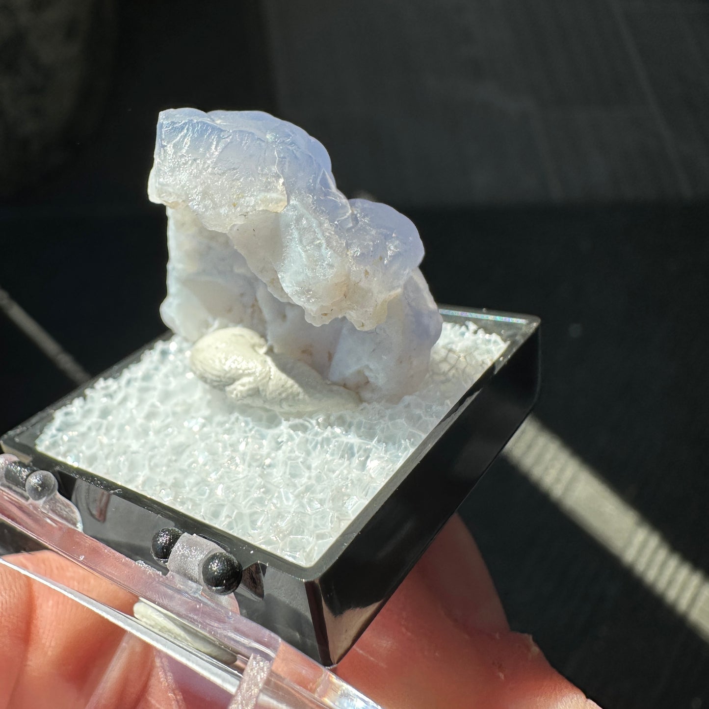 Blue Lace Agate Perky Box Specimen from Malawi