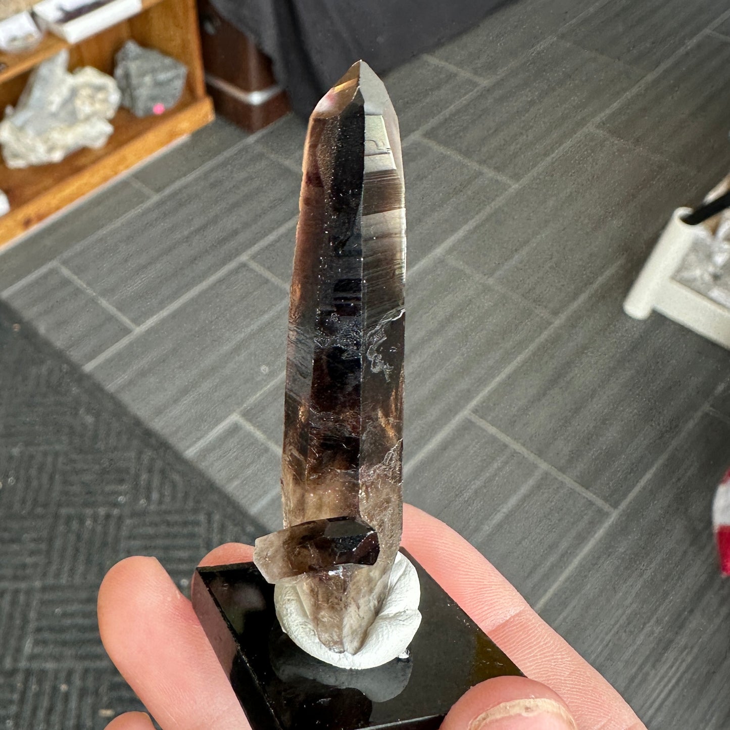 Miniature Sized Smoky Quartz with Epididymite Inclusions from Mount Malosa, Malawi