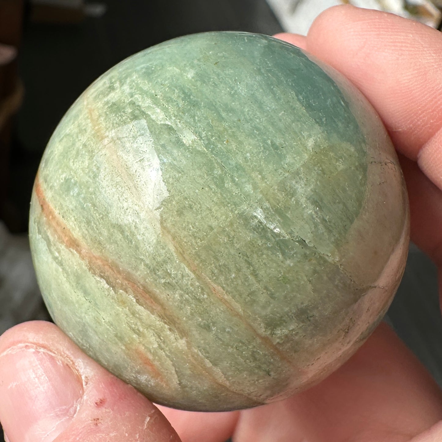 4.75cm Green-Blue Aquamarine Sphere from Brazil