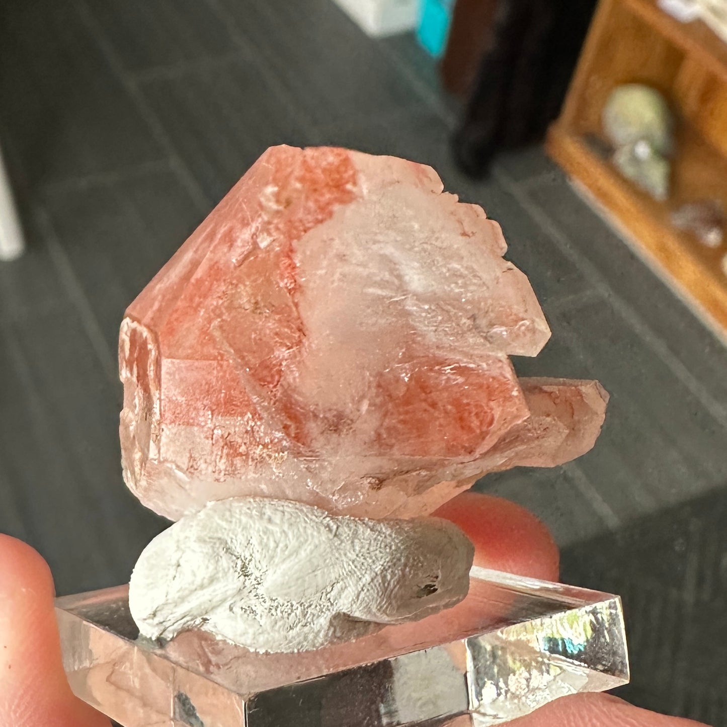 Miniature Sized Hematite Included Quartz from Orange River, South Africa