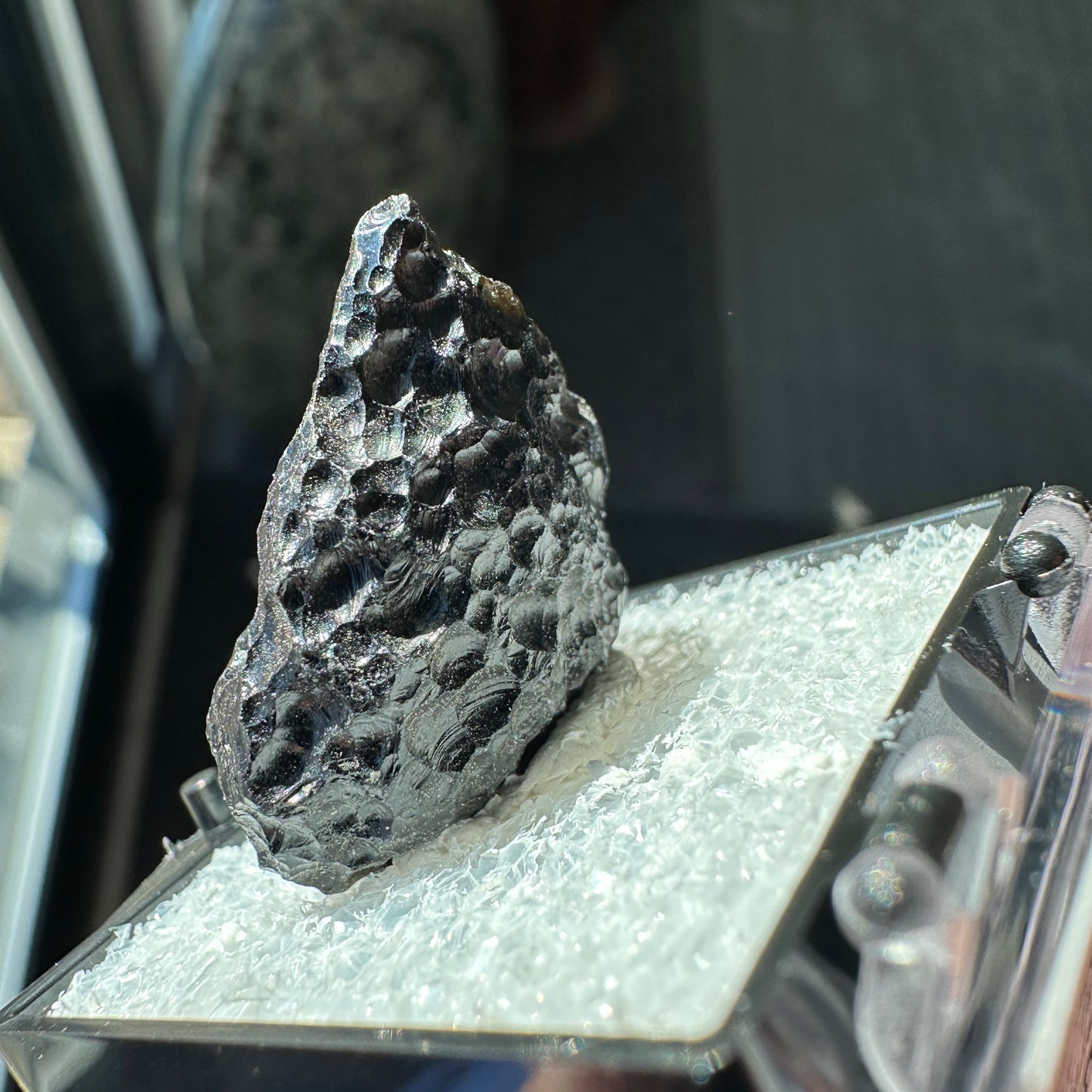 Indochinite Thailandite Tektite Perky Box Specimen from Thailandite