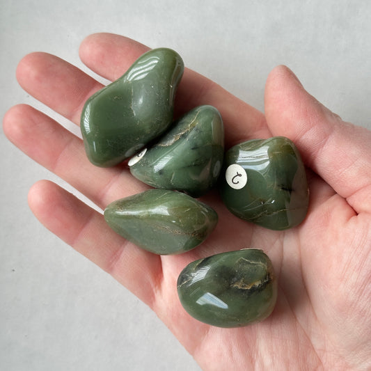 Medium Tumbled Green Chert from South Africa