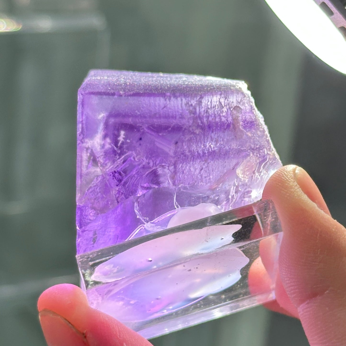 Purple Phantom Fluorite from the Denton Mine, Cave in Rock, Illinois, USA