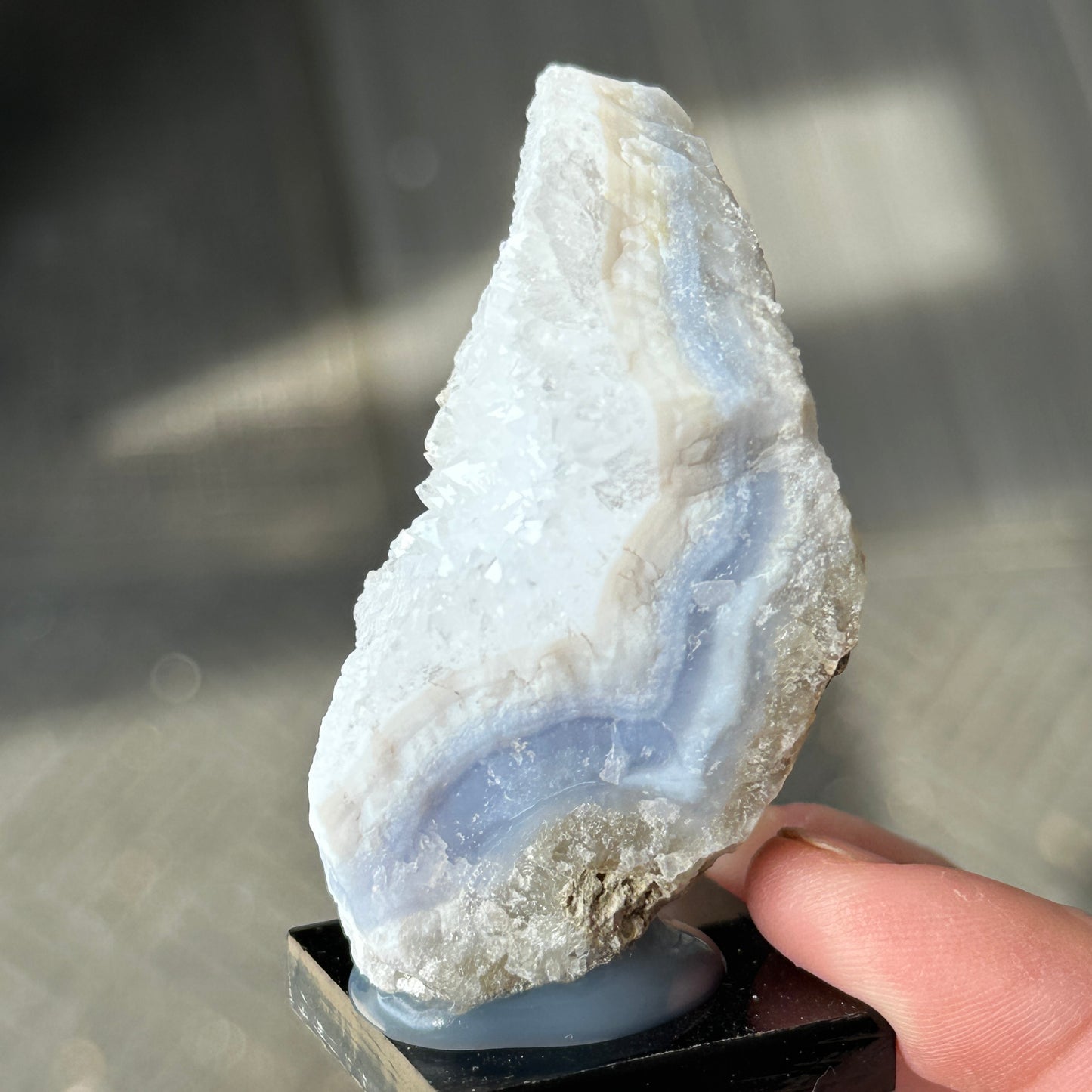 Gorgeous High Grade Blue Lace Agate Miniature Specimen from Malawi