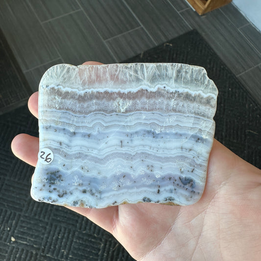 55.82g Colorado Silver-Bearing Amethyst Sowbelly Agate Slab
