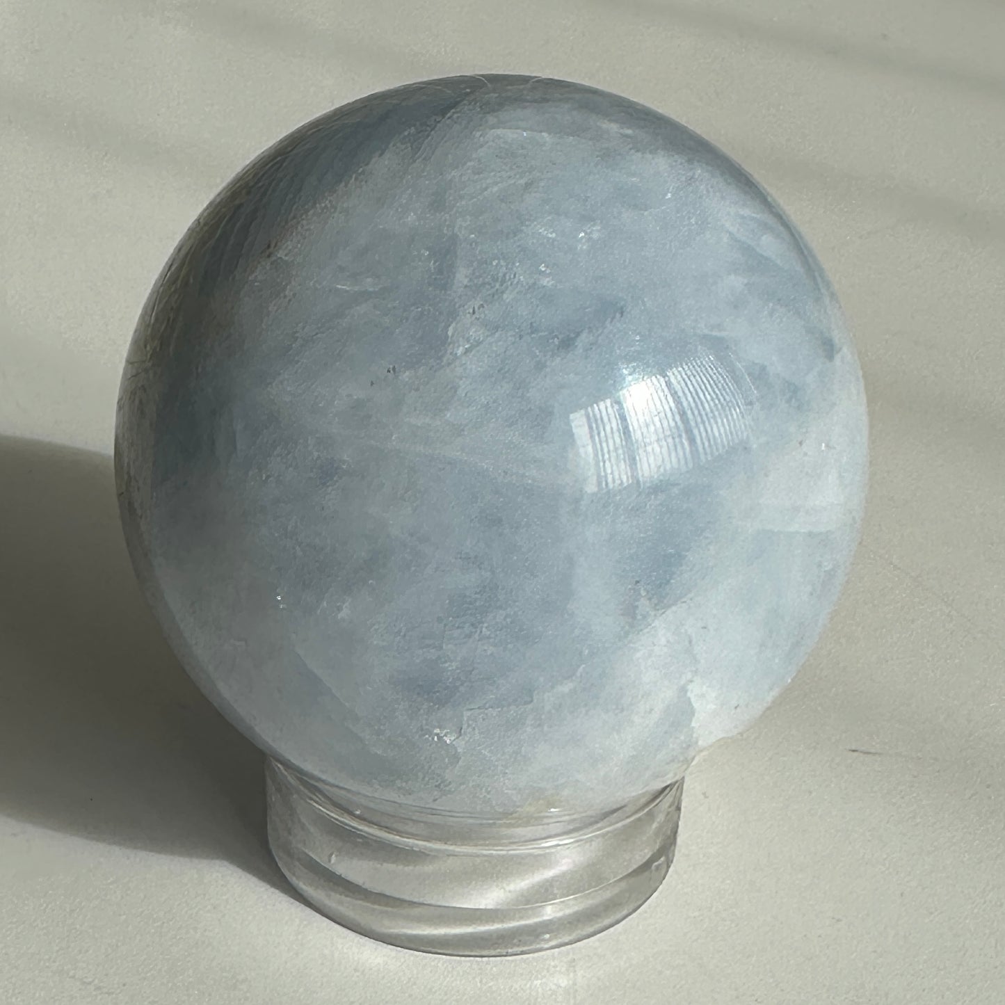 Angelic 6.70cm Blue Calcite Sphere from Brazil