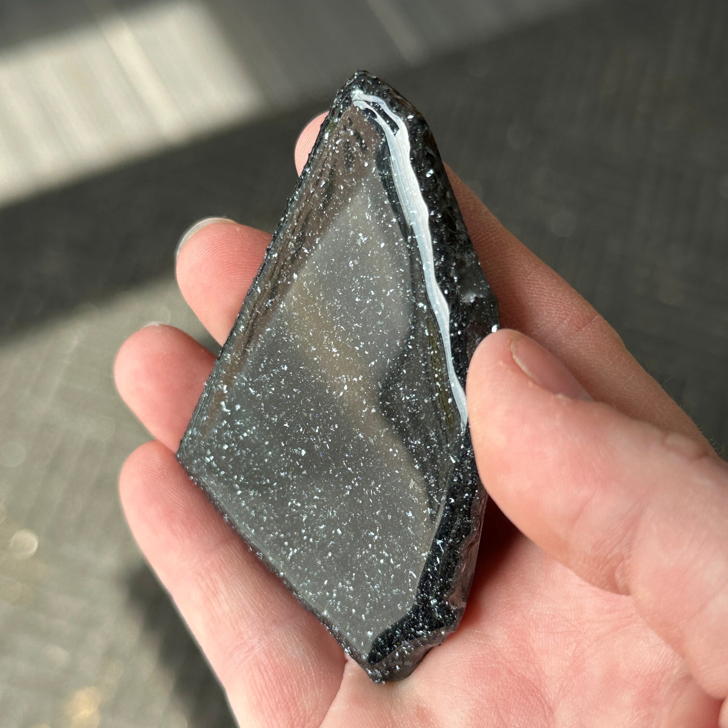 Sparkling Black Specularite Slab from Michigan
