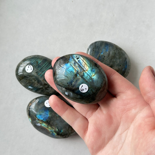 Medium Labradorite Palm Stone from Madagascar