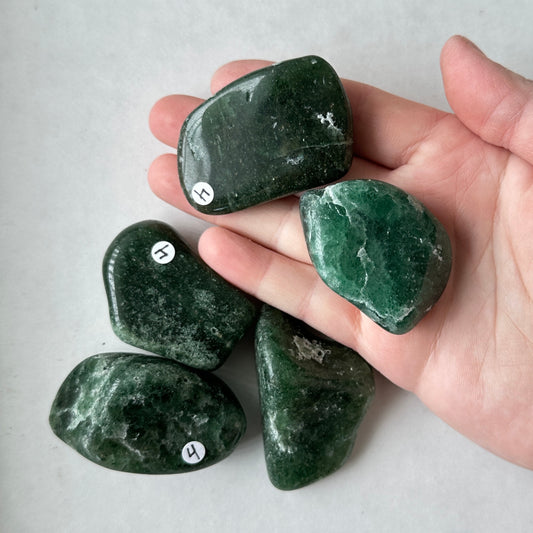 Medium Tumbled Green Tanzberry Aventurine from Tanzania