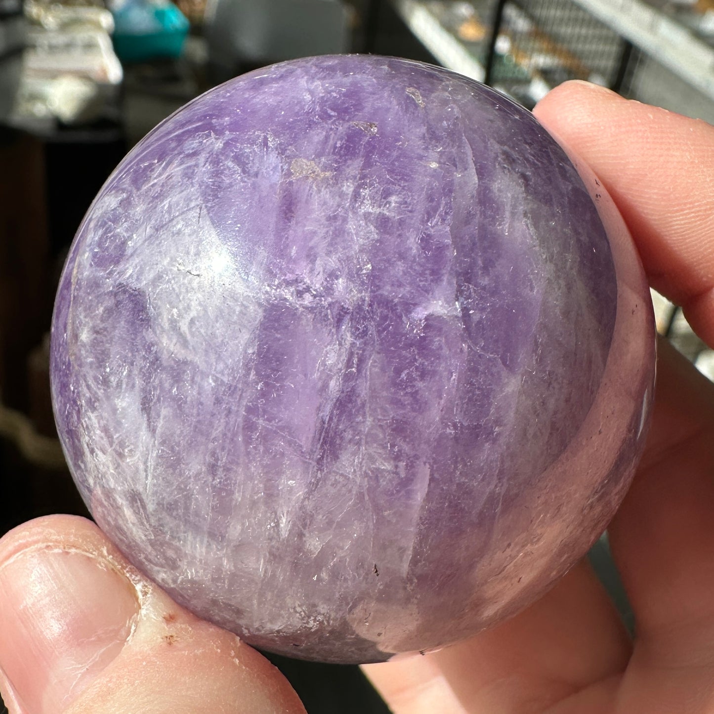 Purple 5.21cm Amethyst Sphere from Brazil
