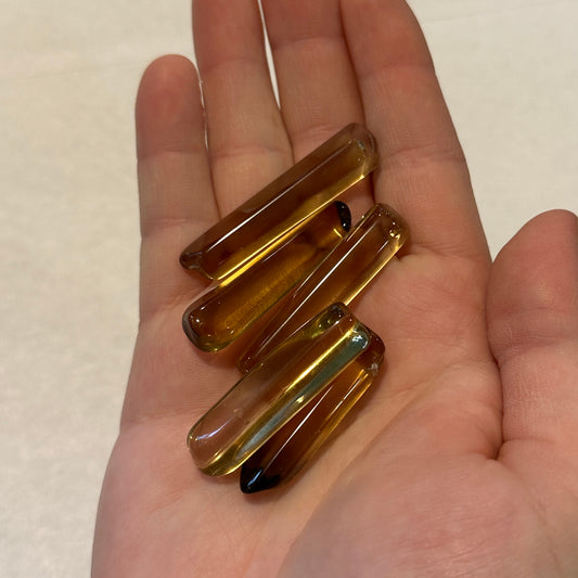Medium Yellow Tumbled Citrine Points from Zambia
